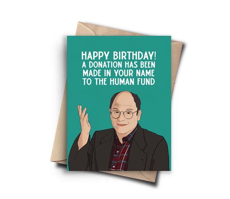 Repop Ts Funny Seinfeld Birthday Card Pop Culture Card