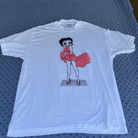 Vintage 80s Betty Boop Marilyn Monroe Single Stitch Double Sided T