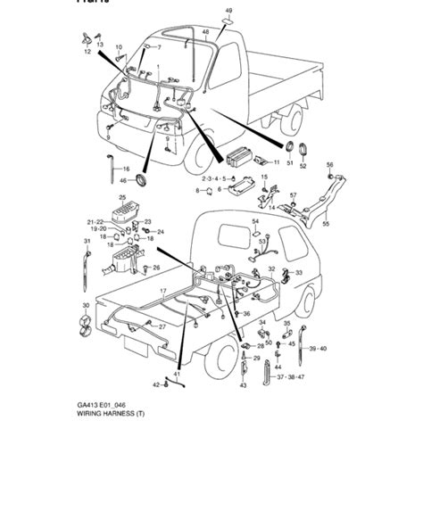 Wiring harness for - Suzuki CARRY/SUPER CARRY GA413 ...