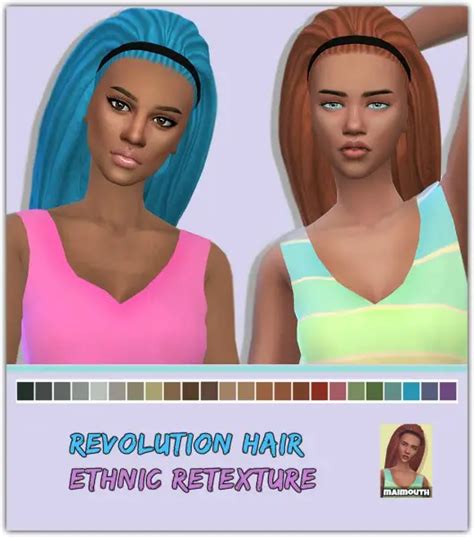 Simsworkshop Revolution Ethnic Hair Retextured By Maimouth Sims 4 Hairs