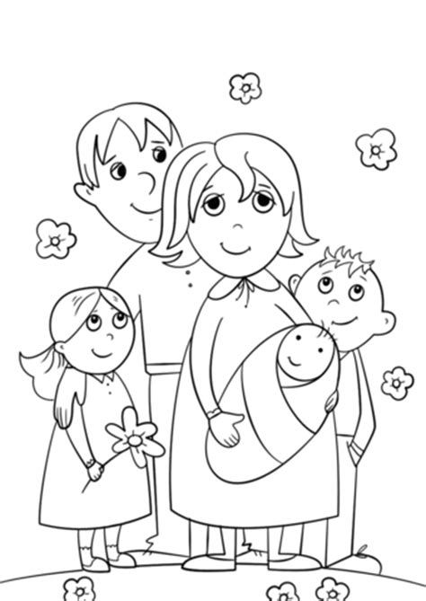 La Familia Dibujos Para Colorear - Dibujos Para Pintar