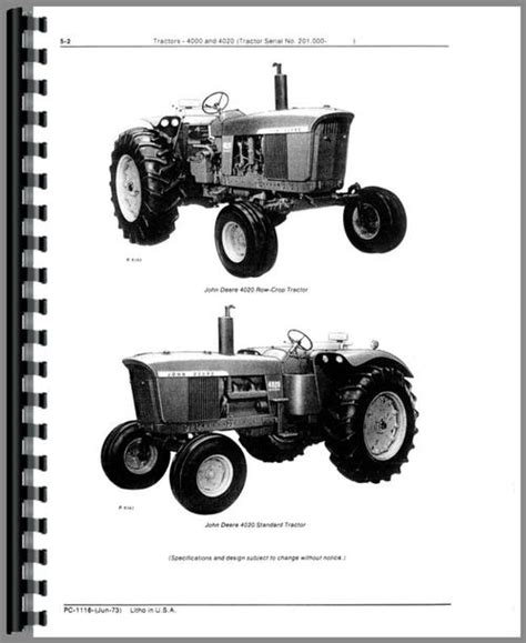 John Deere 4000 Tractor Parts Manual