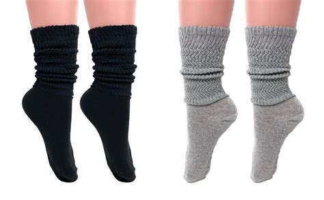 Awsamerican Made Cotton Lightweight Slouch Socks For Women