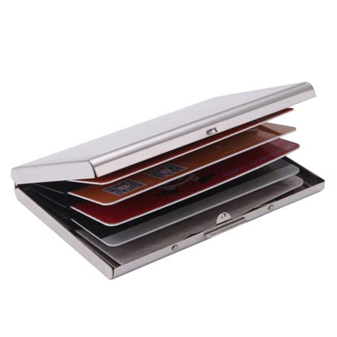Stainless Steel Credit Card Holder Men Slim Anti Protect Travel Id