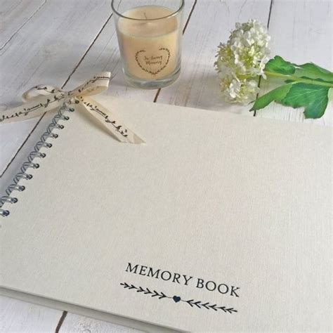 Large A4 Luxury Ivory Memory Condolence Book For Funeral Etsy