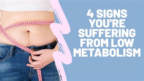 4 Signs That You Have Low Metabolism Youtube