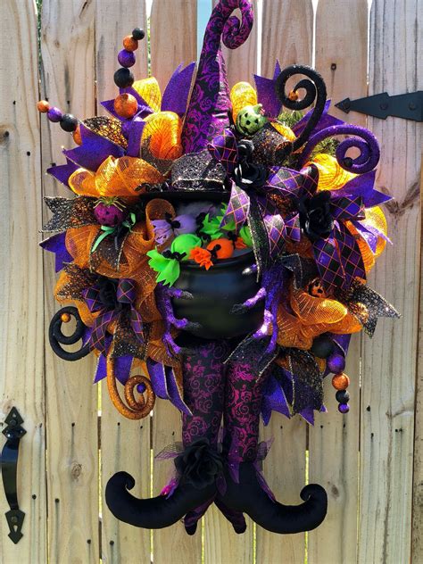 Halloween Witch Wreath, Halloween Wreath, Witch Wreath, Halloween Decor ...