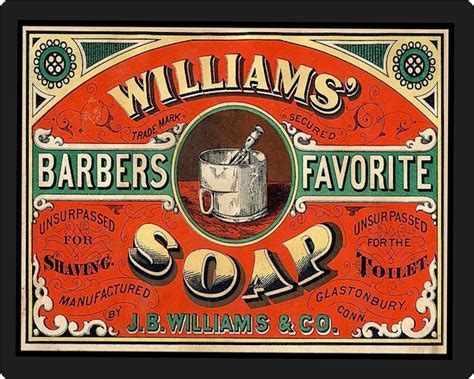 Williams Barbers Favorite Soap Metal Advertising Wall Sign Vintage