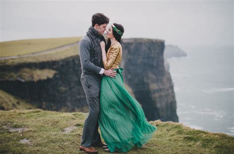 Is your wedding coming up soon? Romantic Cliffside Irish Love Session: Michaela + Cathal | Green Wedding Shoes | Weddings ...