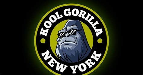 Cartoon Cool Geek Silverback Gorilla Mascot Logo By Unrealstock On