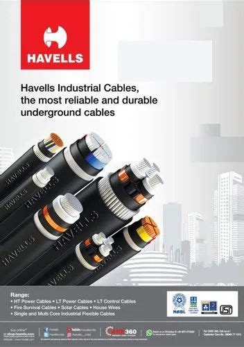 100 Round Havells Lt Power Cable Aluminium Conductor For Industrial At