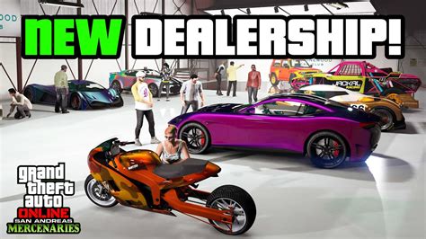 GTA NEW Car Dealerships Vinewood Car Club New Car San Andreas Mercenaries DLC YouTube