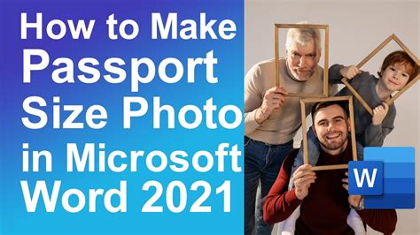 How To Make A Passport Size Photo In Microsoft Word Youtube