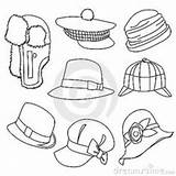 Hats Drawing Line Style Draw Hat Lots Fashion Drawings Heads Sketches Ladies Face Dress Dreamstime sketch template