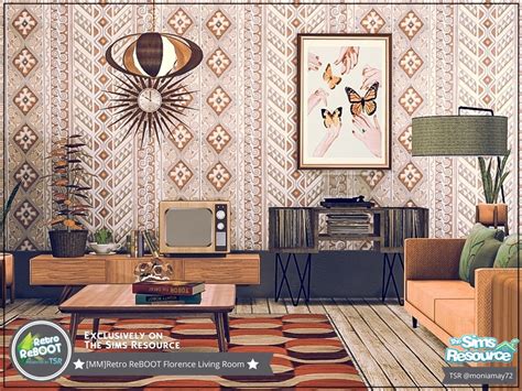 The Sims Resource Retro Reboot Florence Living Room