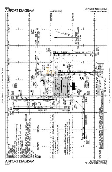 Denver Intl Airport Map And Diagram Denver Co Kdenden Flightaware