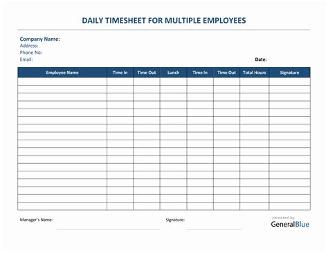 Printable Employee Timesheet With Signature Printable Word Searches