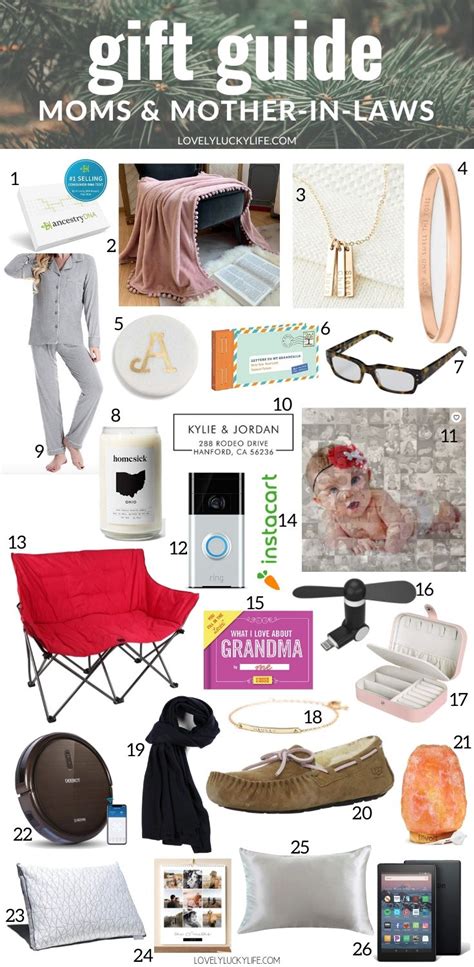 From customizable to classic, our fave presents for mothers in law include books, jewelry, and more. Impressive Gift Ideas for Your Mom or MIL - Lovely Lucky Life