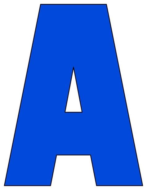These stencils can be printed and cut out for usage in signs and wall art. 8X10.5 Inch Royal Blue Printable Letters A-Z, 0-9 - Printable-Party.com