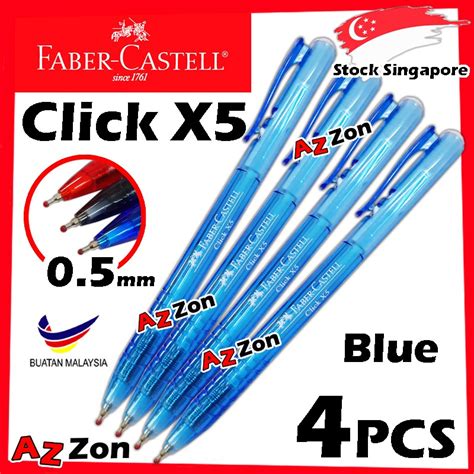 Use our product rating and review data to. Faber Castell Click X5 Ball Pen (Blue) 0.5mm Needle Point ...