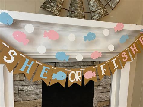 Boy Or Girl Fishe Or Fishe Gender Reveal Banner Fish Baby Etsy