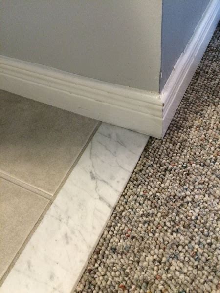 You can also you a slimtrim transition piece for this method. How Do I Remove This Marble Threshold? - Tiling, ceramics ...