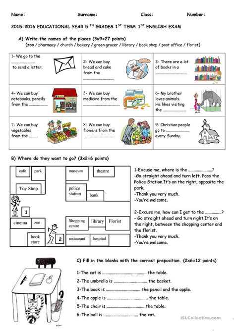 What to look for in a good english lesson plan. exam for 5th grades worksheet - Free ESL printable worksheets made by teachers