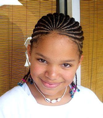 This hairstyle is perfect if your daughter is blessed with natural curls. Straight back cornrows coming from a single point - LOVE | Cornrows natural hair, Natural hair ...