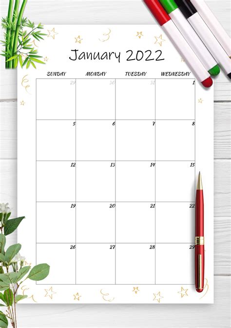 Blank Printable Calendar 2022 Pdf October 2022 Printable Calendar