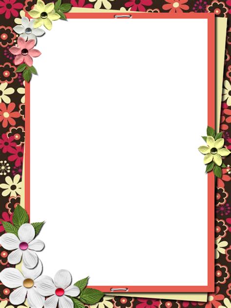 Decorative Frame Png Flower Background Design Frame Border Design