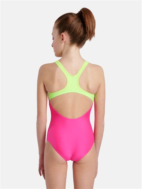 arena girl s swimsuit swim pro back logo swimming costumes nencini sport