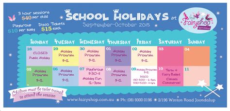Holiday Programme This October School Holidays October School Holidays