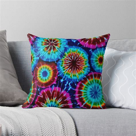 Tie Dye Throw Pillow By Gypsykiss Redbubble