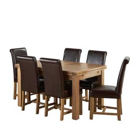 Find great deals on ebay for extending oak dining table and 6 chairs. Dorset Natural Solid Oak Extending Dining Table and 6 ...