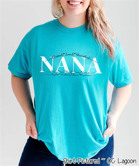 Custom Nana Shirt Kids Names Shirt Mothers Day T For Her Etsy