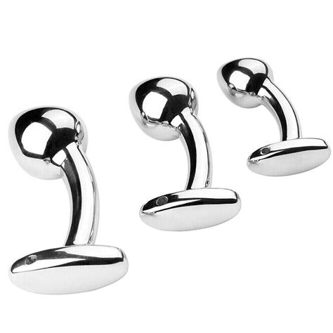 Stainless Steel Anal Plug Curved Sex Toys Women Men G Spot Dildo Butt Plug S M L Ebay