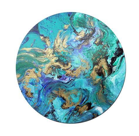 Round Abstract Painting Art Acrylic Painting By Areti Ampi Artfinder