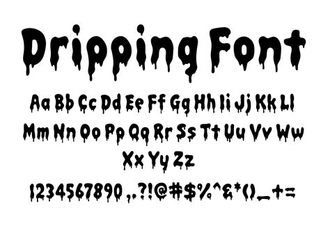 Dripping Font Svg Dripping Alphabet Svg Dripping Letters Etsy Uk