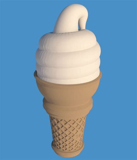 Ice Cream Cone Icecream Model Turbosquid 1372231