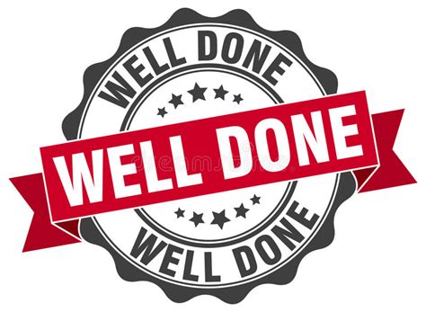 Well Done Stamp Stock Vector Illustration Of Vector 88189640