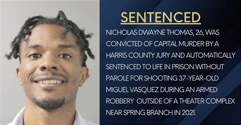 Houston Man Sentenced To Life Without Parole For Capital Murder At