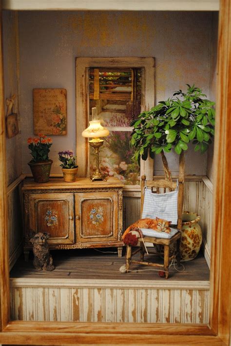 Rustic Roombox Roomboxes Custom Dollhouses Etsy Miniature Rooms
