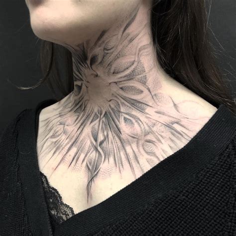 30 Attractive Neck Tattoo Art For Women