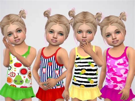 The Sims Resource Toddlers Swimsuits By Sweetdreamszzzzz • Sims 4