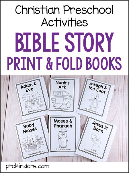 Bible Story Print And Fold Books For Pre K And Preschool Kids Christian