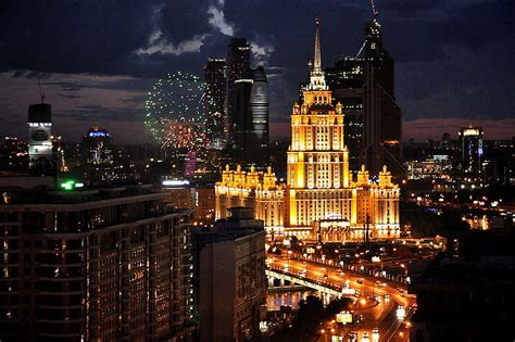Hd Wallpaper Moscow Russia City Night Kremlin River Lights
