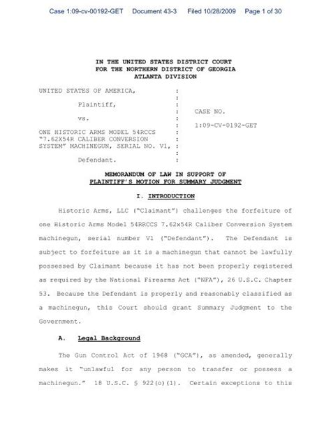 Plaintiff S Motion For Summary Judgment