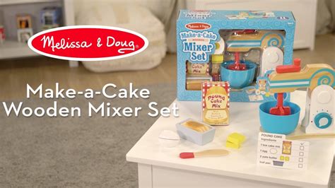 Melissa And Doug Make A Cake Mixer Set Pretend Play Food Youtube