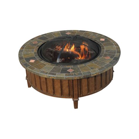 Sunjoy Pecan Fire Pit And Reviews Wayfair Fire Pit Lowes Wood
