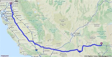 Driving Directions From Williams Arizona To Sacramento California